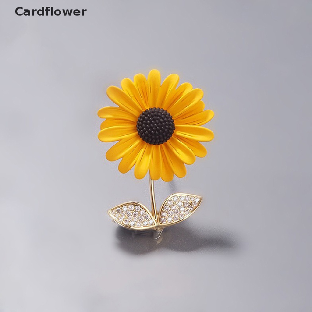 &lt; Cardflower &gt; Ghim Cài Áo Hình Hoa Hướng Dương Tráng Men Unisex Làm Đẹp Văn Phòng Bán Chạy