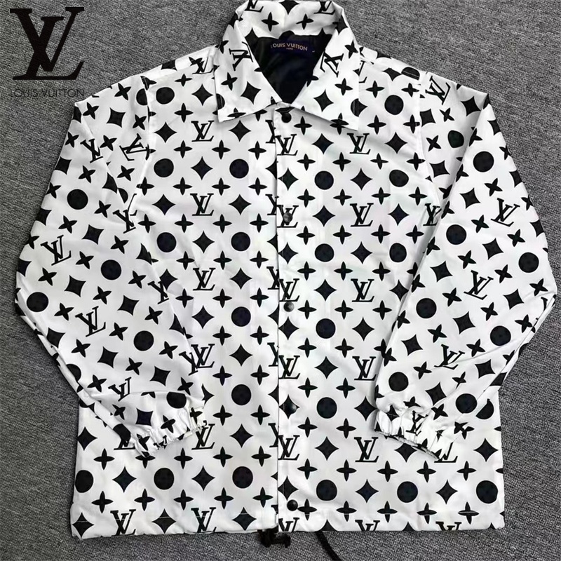 Áo Khoác Bomber Chính Hãng 100% In Họa Tiết LV Có Khóa Kéo Thời Trang Cho Nam Và Nữ