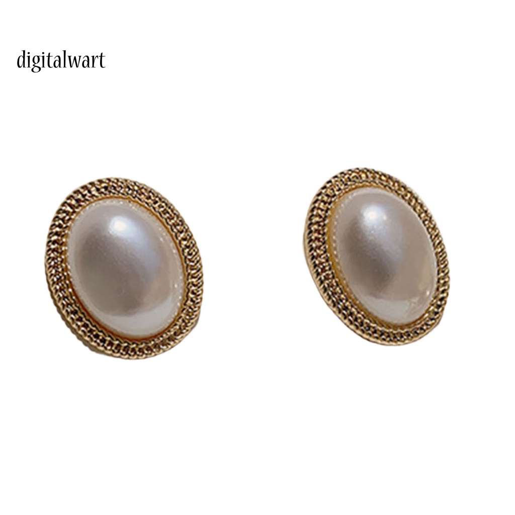 Kỹ Thuật Số| 1 Cặp Bông Tai Hình Đám Mây / Trái Tim Đính Ngọc Trai Giả Thời Trang