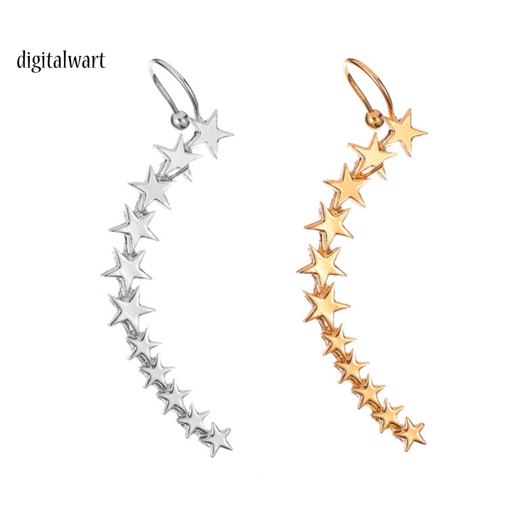 Kỹ Thuật Số| 1 Khuyên Tai Dạng Kẹp Hình Ngôi Sao Màu Sắc Trơn Thân Thiện Với Da Chống Biến Dạng Tinh Tế Trang Trí Trọng Lượng Nhẹ Bền Bỉ