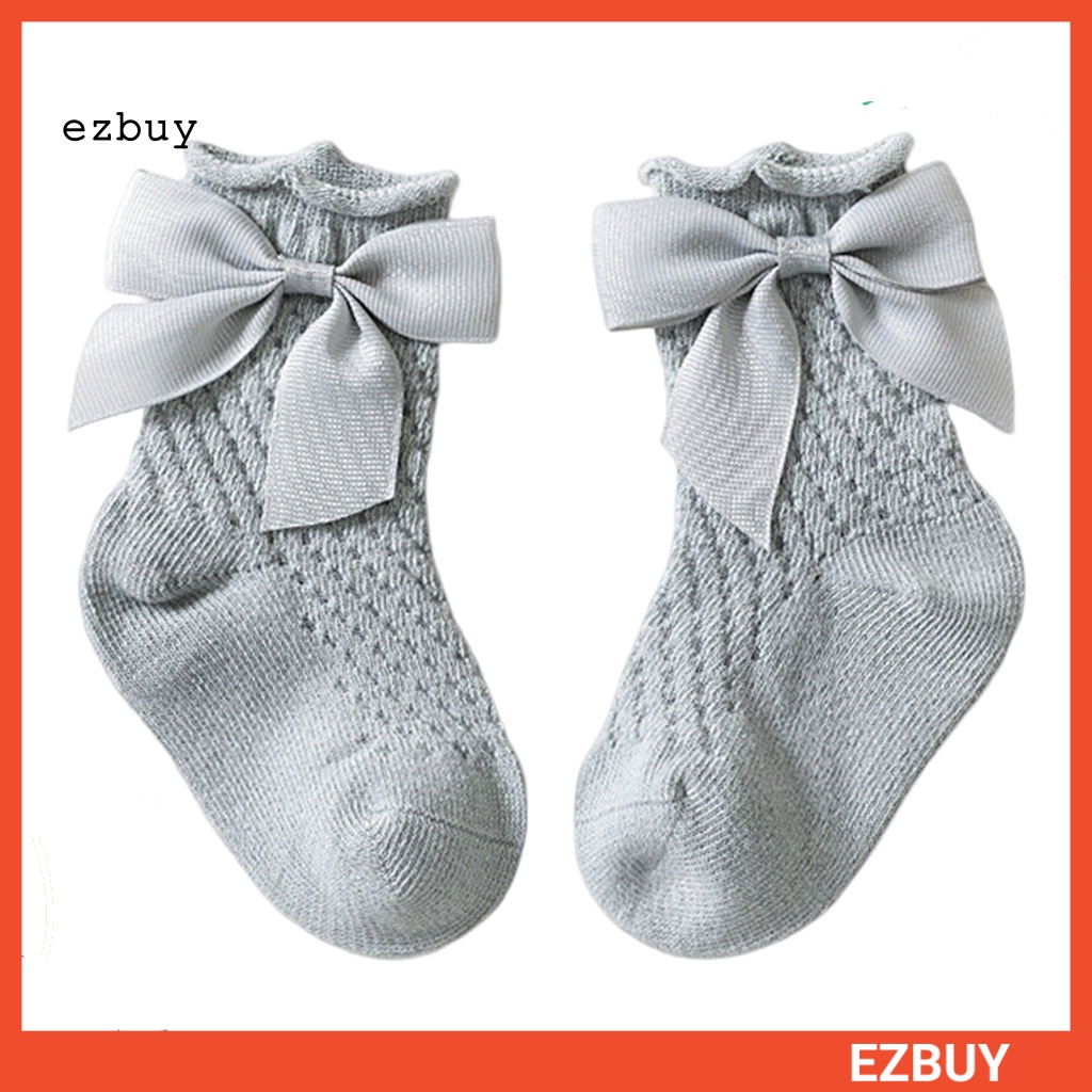 1 Đôi Tất Cotton Chống Trượt Thoáng Khí Đính Nơ Thời Trang Xuân Hè Cho Bé Sơ Sinh