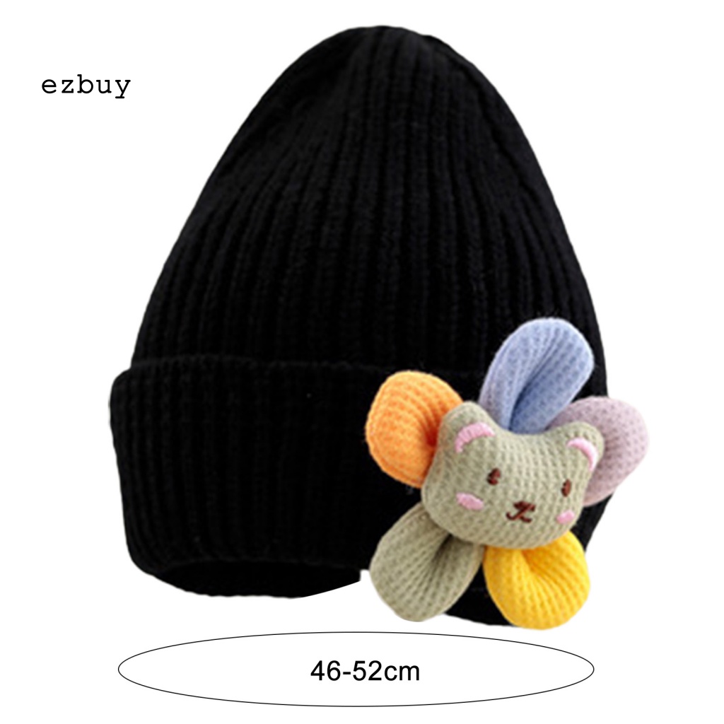 Mũ Beanie Cotton Giữ Ấm Nhiều Màu Sắc Đáng Yêu Cho Bé
