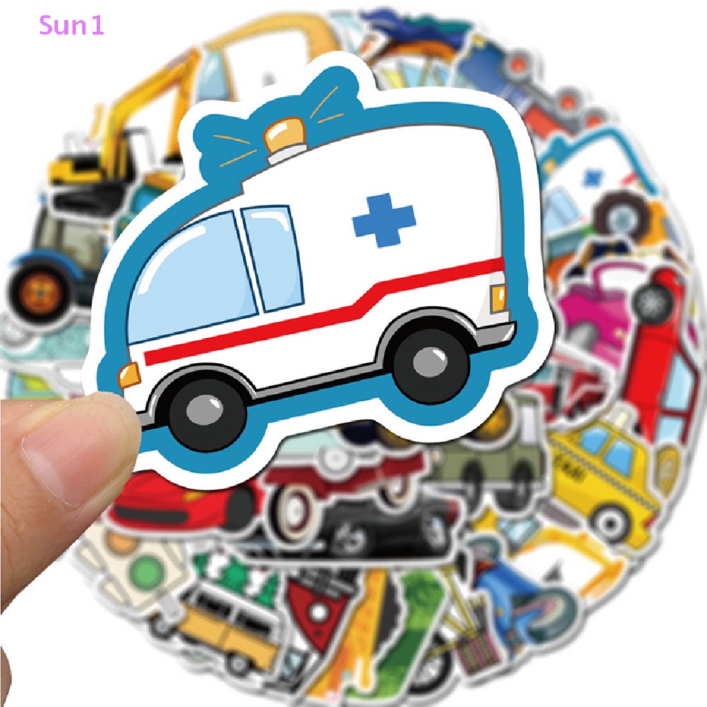 Set 40 Miếng Dán Trang Trí Xe Hơi / Ván Trượt / Laptop Họa Tiết Graffiti Độc Đáo