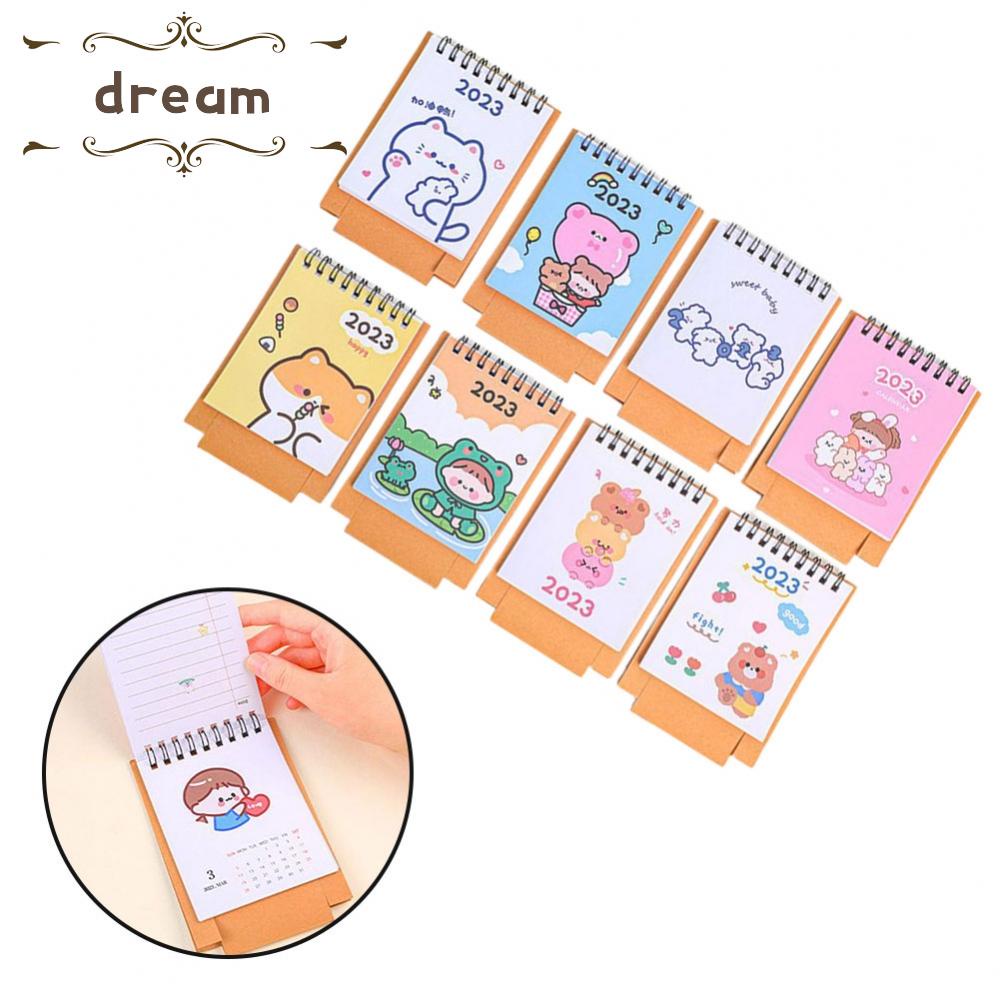 【DREAMLIFE】Memo Calendar Calendar Mini Calendar 2023 Daily Weekly Schedule Desk Calendar