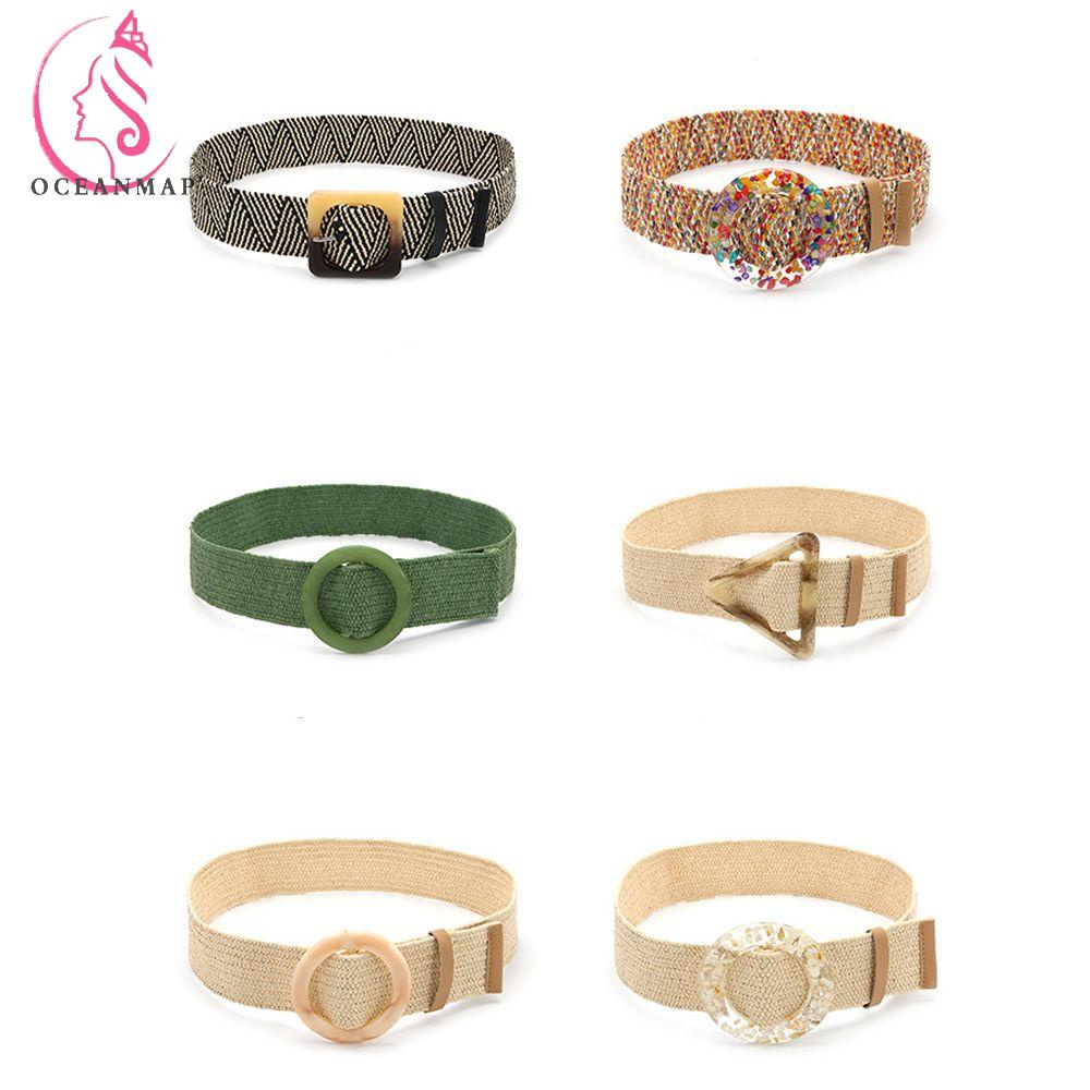 Thắt Lưng Bện Rơm Phong Cách Bohemia Thời Trang Đi Biển Mùa Hè