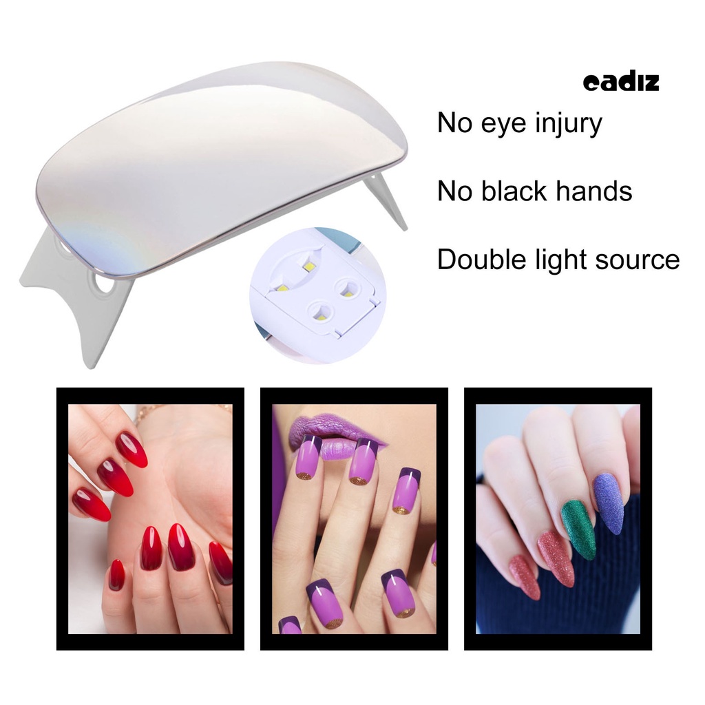 1 Bộ Đèn Hong Khô Sơn Móng Tay Một Nút Gấp Được Nguồn USB Kép Mini Nhanh Khô