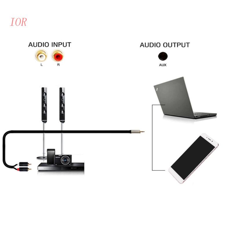 Cáp Chuyển Đổi RCA Sang Aux 3.5mm RCA 1 / 8 Sang RCA Y Cho Điện Thoại Thông Minh / Máy Tính Bảng / MP3
