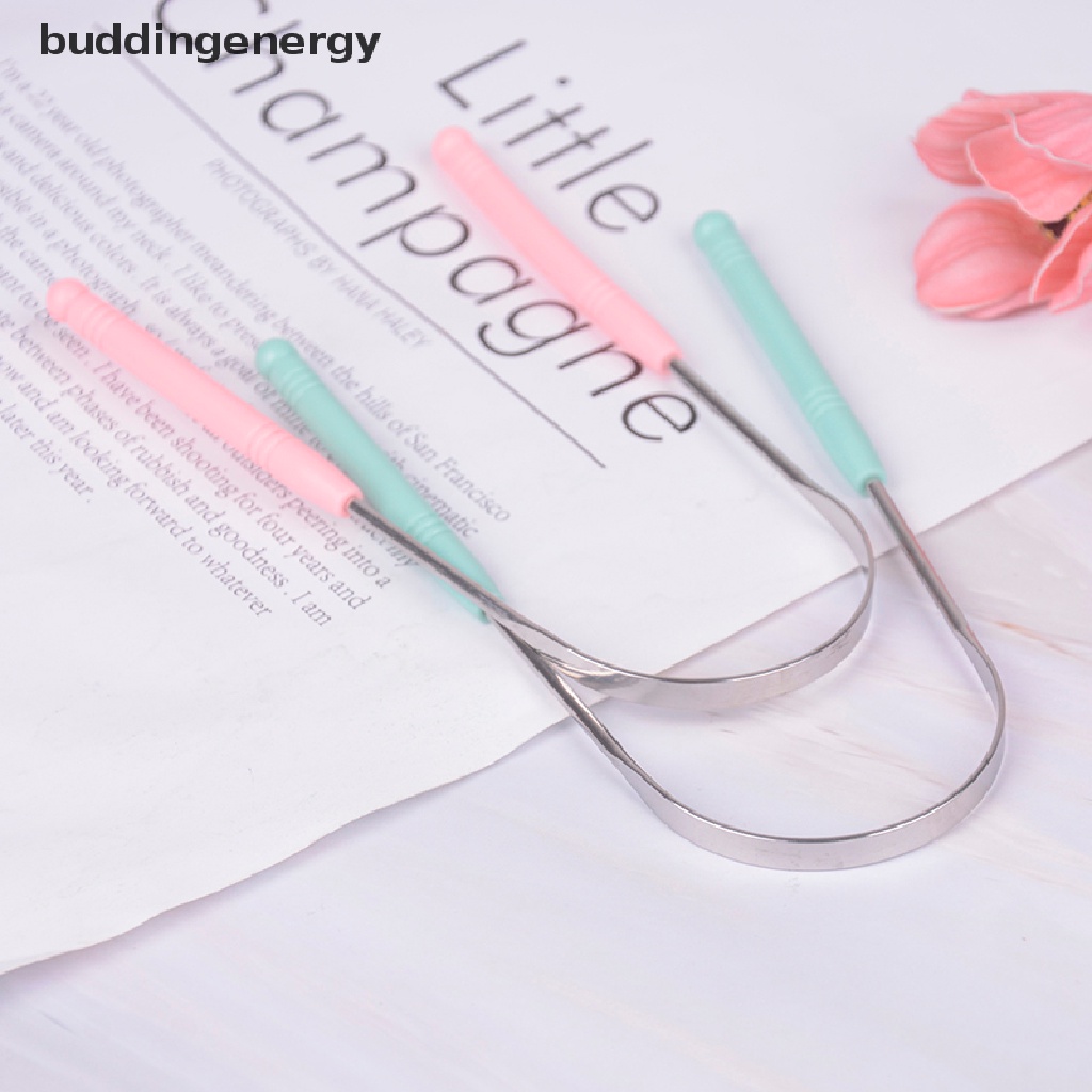 {BUDDI} Dụng Cụ Làm Sạch Lưỡi Bằng Thép Không Gỉ Chăm Sóc Răng Miệng {BUDDI}