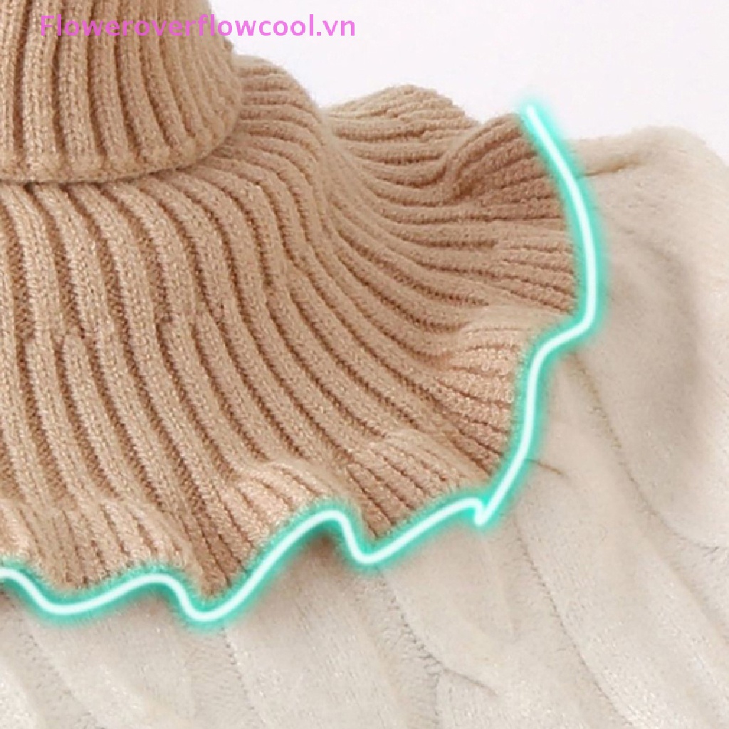 Fofc Cổ Áo Giả Len Dày Dặn Ấm Áp Có Thể Tháo Rời Cho Nữ