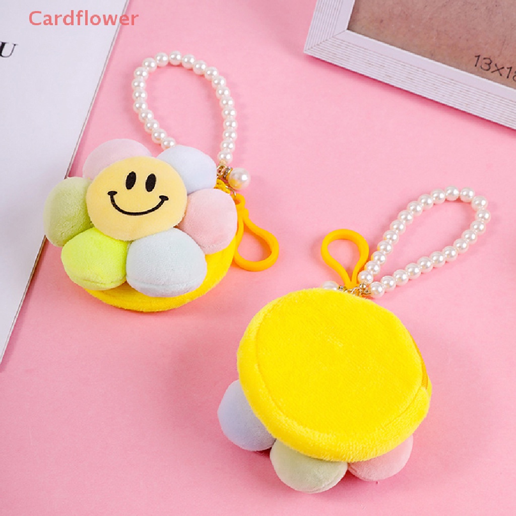 < Cardflower > Mặt Dây Chuyền Hình Hoa Hướng Dương / Mưa Nhồi Bông Mềm Mại Nhiều Màu Sắc Dễ Thương Làm Móc Khóa Túi Quà Sinh Nhật