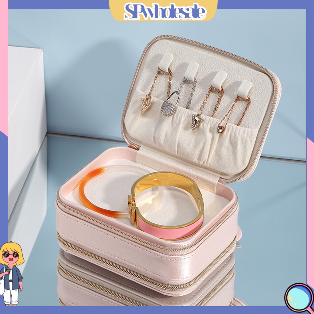 <SPwholesale> Hộp Đựng Trang Sức Bằng Da Giả Mini Thoải Mái