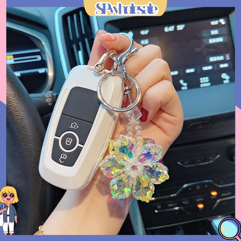<SPwholesale> Giá Đỡ Chìa Khóa Hình Bông Tuyết Pha Lê Ba Chiều Trang Trí Xe Hơi Thân Thiện Với Môi Trường