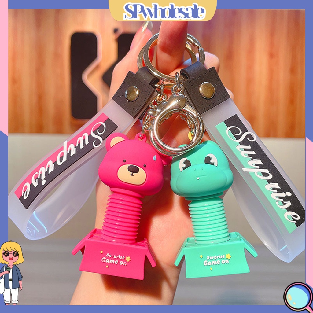 <SPwholesale> Móc Chìa Khóa Xe Hơi Thiết Kế Hình Động Vật Hoạt Hình Bắt Mắt Đa Năng Dễ Sử Dụng