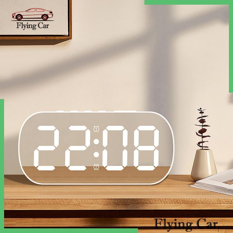 [Lzdjfmy2] Đồng Hồ Báo Thức Kỹ Thuật Số Mặt Gương Hiển Thị Lớn 5 Độ Sáng Điều Chỉnh