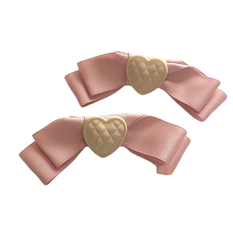Kẹp Tóc Hình Chiếc Nơ Màu Hồng Xinh Xắn Phong Cách Retro