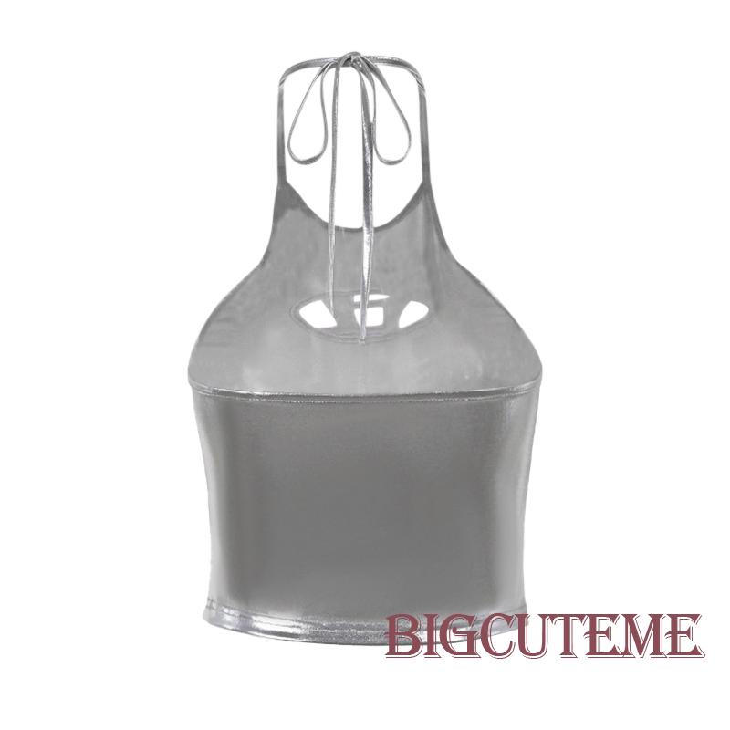 Áo Croptop Sát Nách Màu Sắc Trơn Phong Cách Đường Phố Thời Trang Cho Nữ