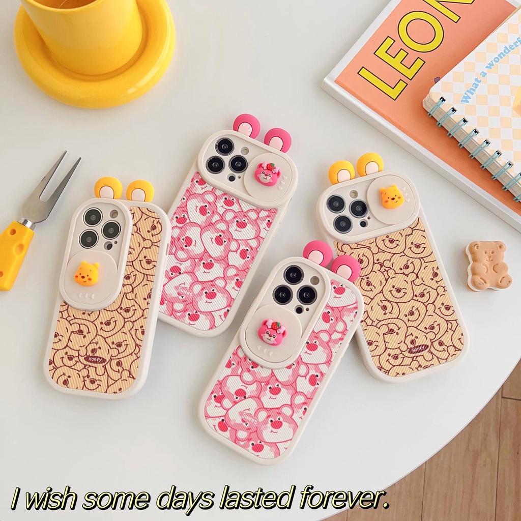 Ốp Điện Thoại TPU Silicon Mềm Chống Sốc In Hình Gấu Winnie 3D Cho iPhone 14 Pro Max 14 Plus 13 12 11