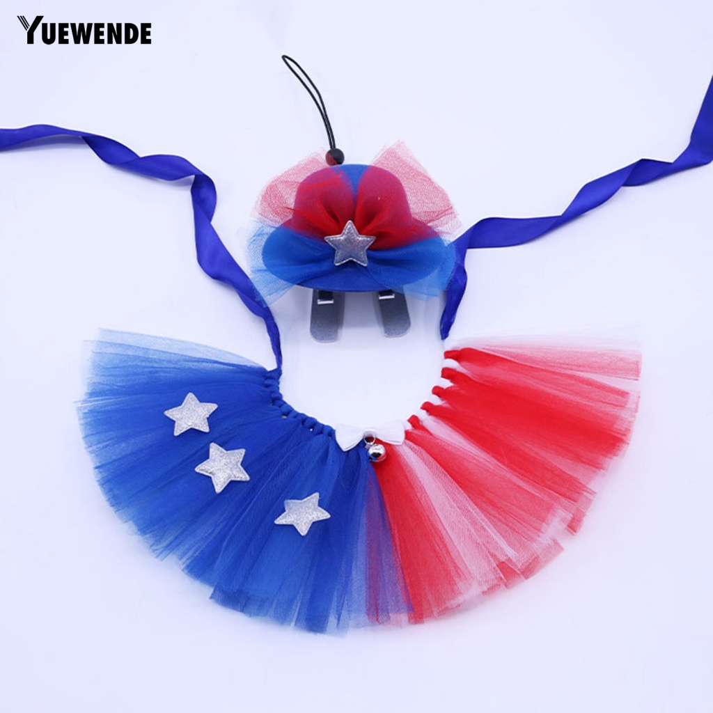 1 Bộ Đạo Cụ Chụp Ảnh Cho Thú Cưng Đầm Xòe Họa Tiết Thổ Cẩm Dễ Thương Cho Thú Cưng