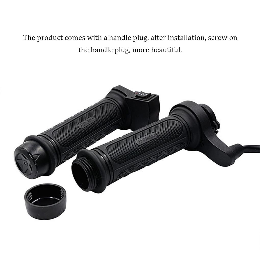 1 Cặp Đệm Sưởi Ấm Tay Lái Xe Máy DC 12V 22mm