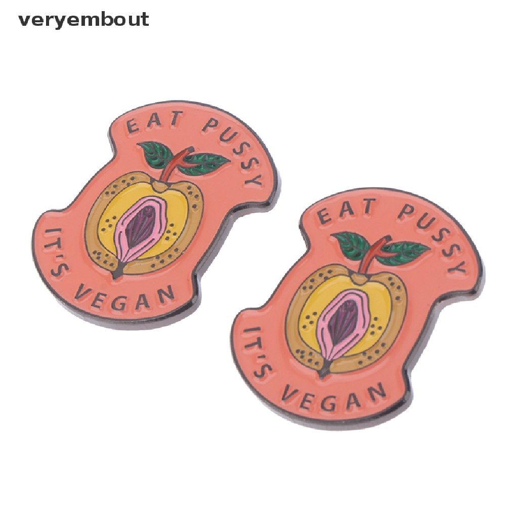 Trâm Cài Áo Hình Vegan Feminist Hoạt Hình Tráng Men Bằng Kim Loại Thời Trang