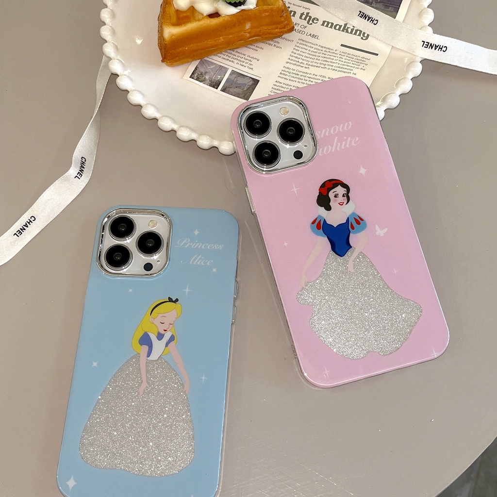 Ốp Điện Thoại Tpu Dẻo Trong Suốt Họa Tiết Hoạt Hình Công Chúa Dễ Thương Cho iphone 12 14 13 11 Pro Max