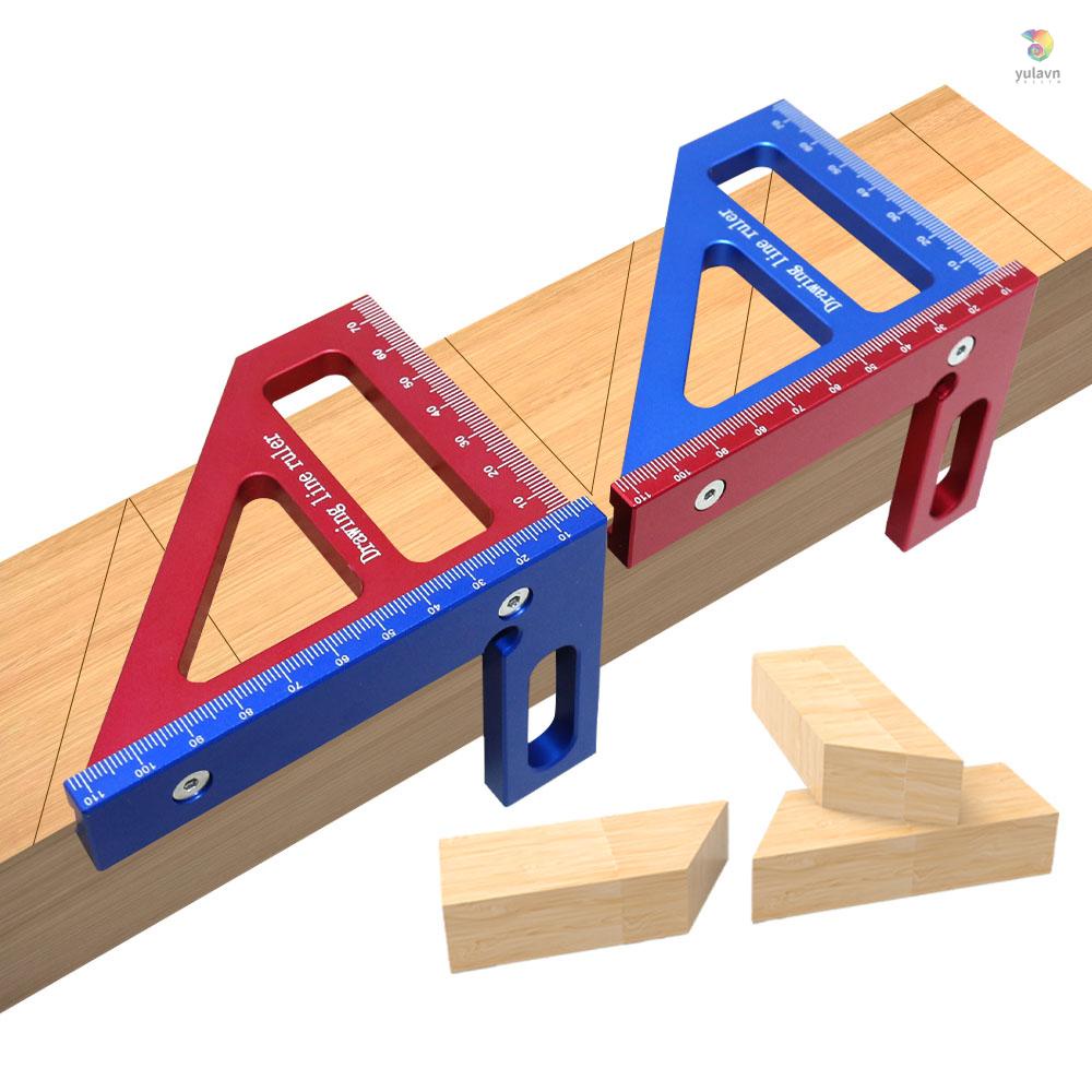 Thước Đo Gỗ 45 / 90 Độ Bằng Hợp Kim Nhôm Chất Lượng Cao