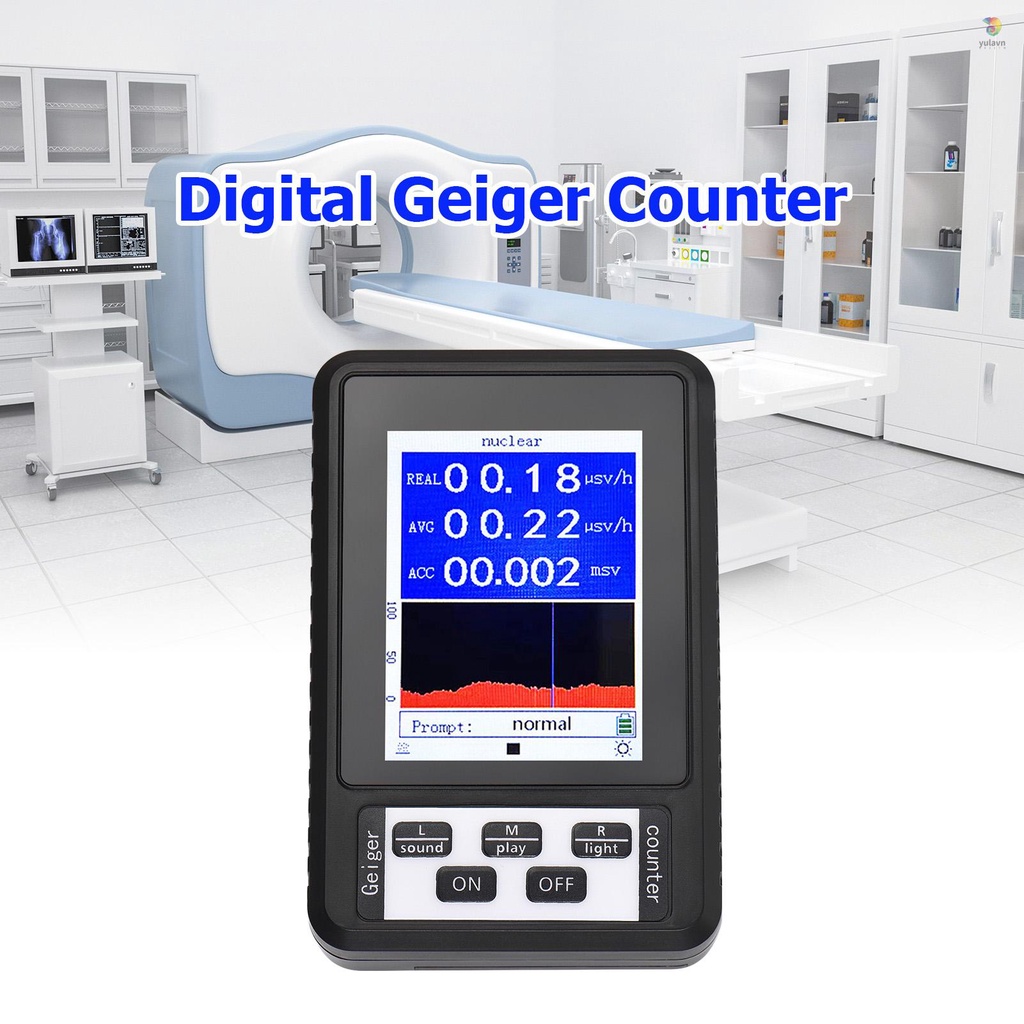 Máy Đếm Bức Xạ Kỹ Thuật Số Geiger LCD 2.8-inch Đa Chức Năng