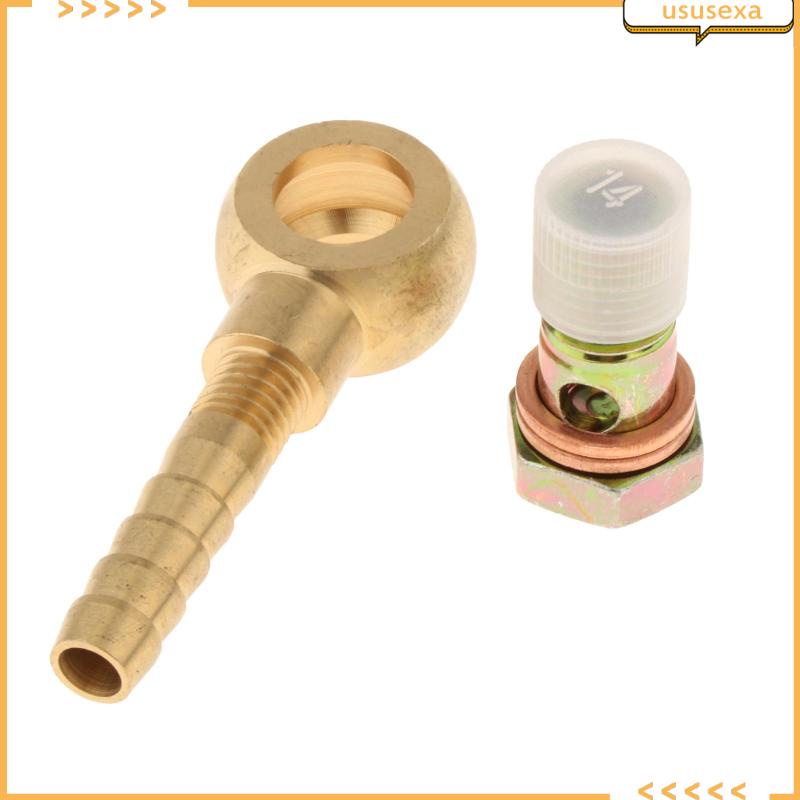 Bộ Bu Lông Ren Banjo Kèm Vòng Đệm Bằng Đồng Thay Thế 14mm Cho Xe Máy
