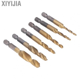 Xiyijia Threaded Drill Taps  6Pcs Antioxidant HHS Thread Tapping Tool for Thick Cast Iron