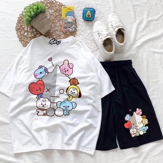 SET ÁO COTTON + QUẦN SHORT HOẠT HÌNH SIÊU CUTE ĐÁNG YÊU