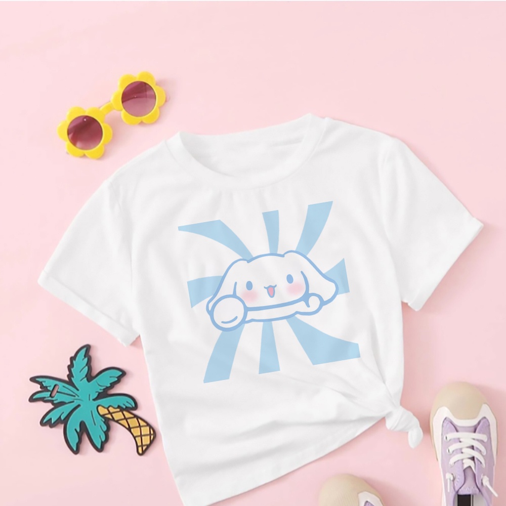 Cinnamoroll In Hình Thời Trang Trẻ Em Áo Thun Bé Gái Kawaii Cinnamoroll Hoạt Hình Áo