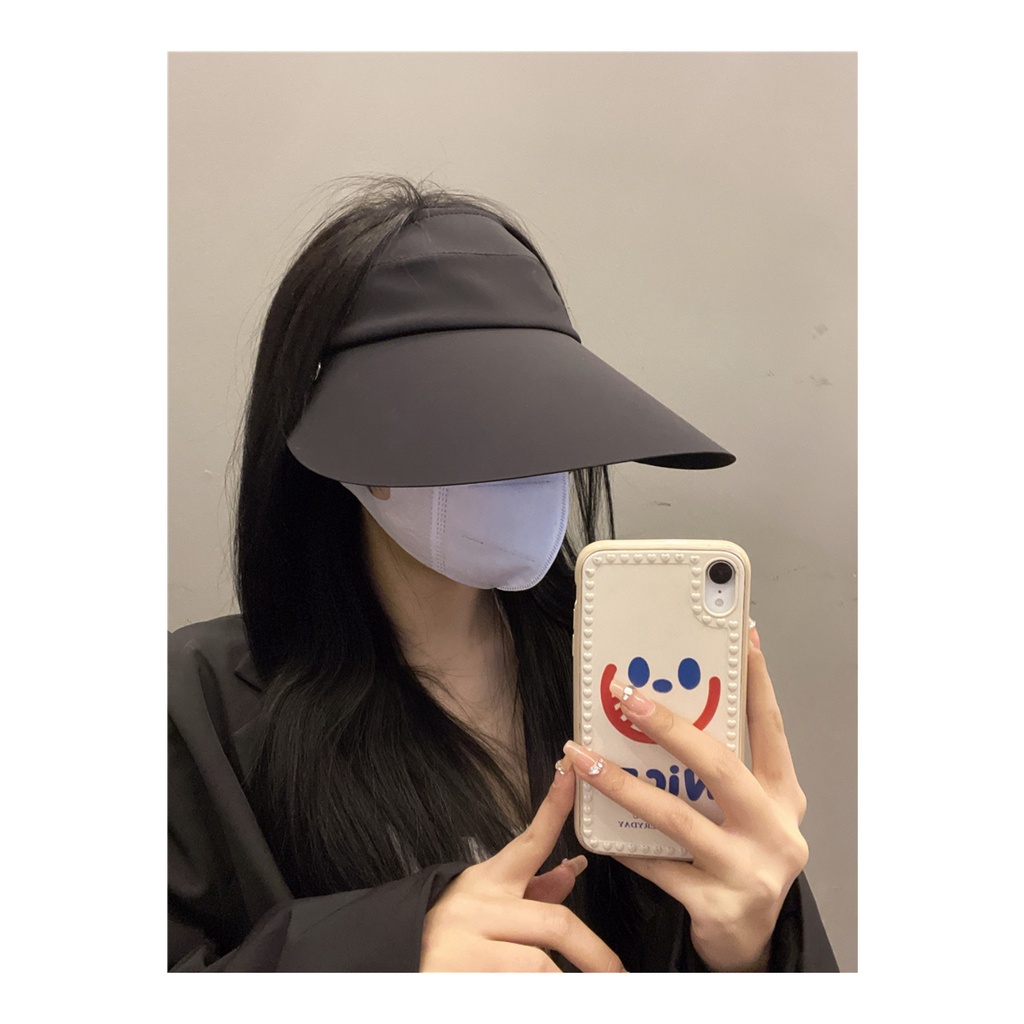 Nón Chống Nắng Rộng Vành Kèm Tấm Che Mặt Chống Tia Cực Tím Thời Trang Mùa Hè Phong Cách Hàn Quốc Cho Nữ