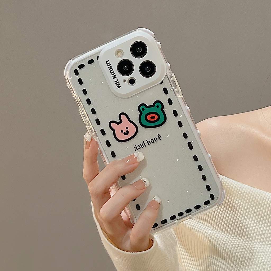 Ốp Điện Thoại TPU Dẻo Trong Suốt Họa Tiết Hoạt Hình Lấp Lánh Chống Sốc Cho iphone 14 13 11 12 Pro Max