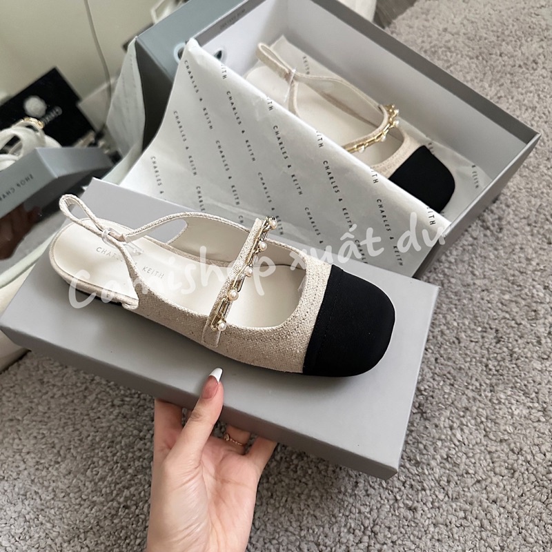 Giày búp bê charles & keith hàng tuồn full box GD0010