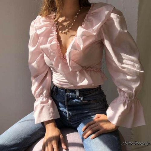 Áo Nữ Tay Dài Cổ Chữ V Thời Trang Quyến Rũ