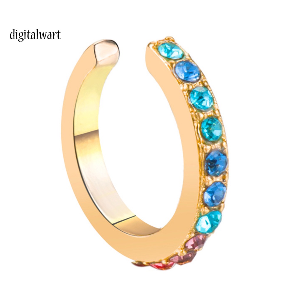 Kỹ Thuật Số| 1 Khuyên Kẹp Vành Tai Chữ U Đính Đá Thời Trang