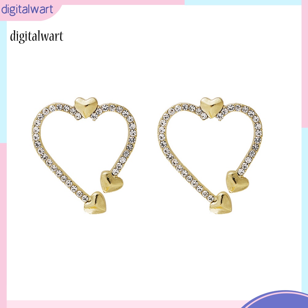 Kỹ Thuật Số| Khuyên Tai Kim Loại Hình Trái Tim Thời Trang Nữ