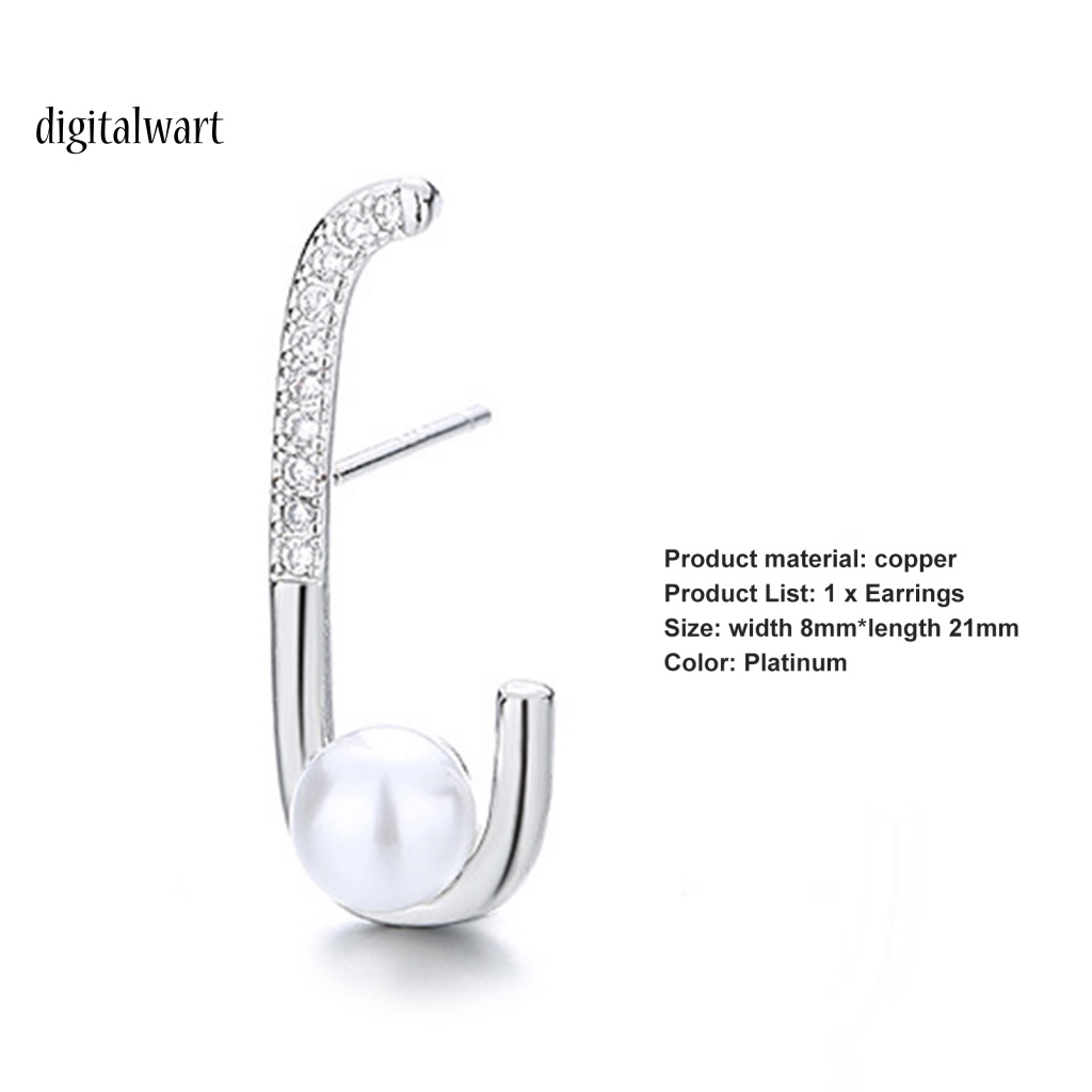 Kỹ Thuật Số| 1 Khuyên Tai Dạng Hạt Đính Ngọc Trai Giả Lấp Lánh Dùng Hàng Ngày