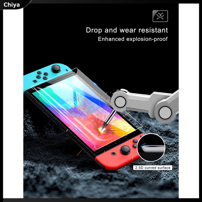 Set 2 Kính Cường Lực Phủ Toàn Màn Hình Chống Dầu Plasma Tương Thích Với Ns Switch
