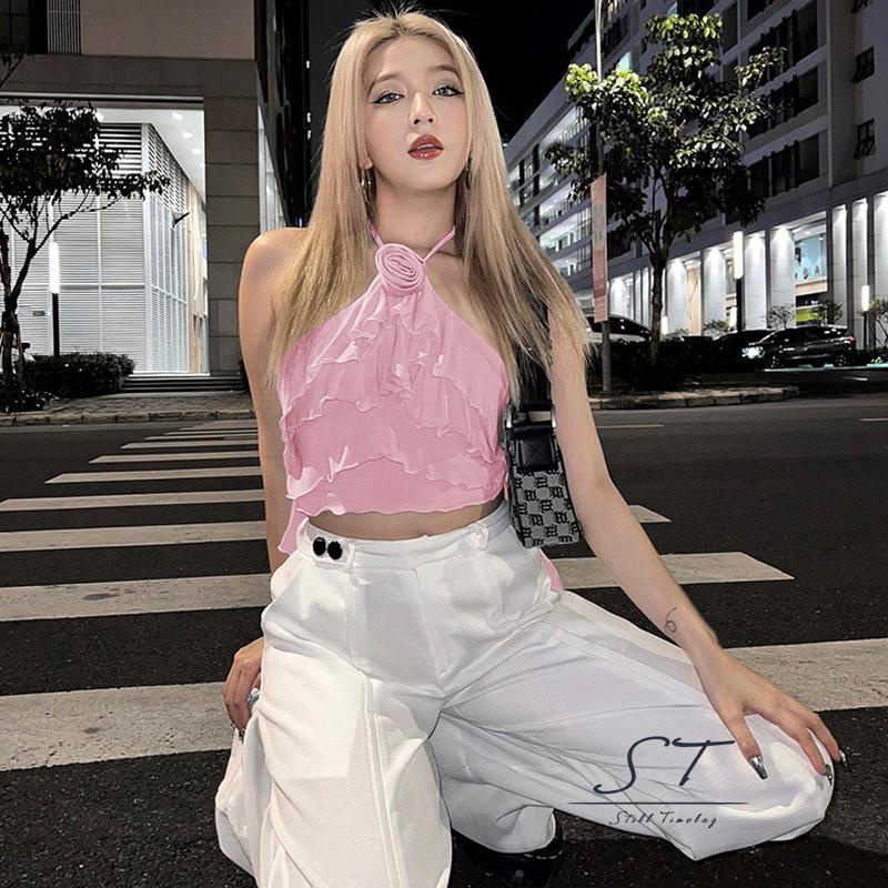 Áo Hai Dây Mini Màu Trơn Thời Trang Mùa Hè Cho Nữ CY03