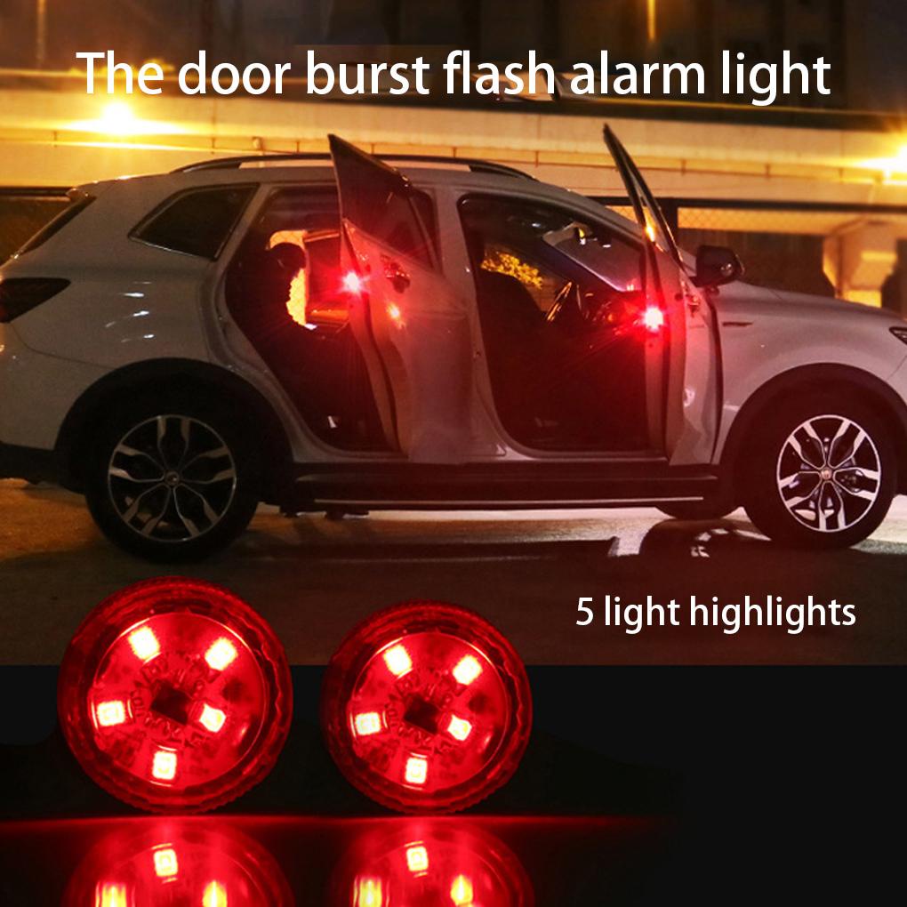 Bộ 4 Đèn LED Báo Động Từ Tính Chống Va Chạm Chống Thấm Nước Cho Xe Hơi