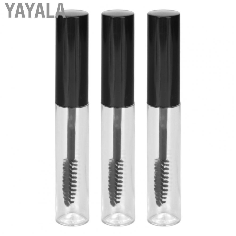 Yayala Empty Mascara Bottle  Plastic Professional DIY Eyelash Cream Container Portable 3pcs Safe for Trip