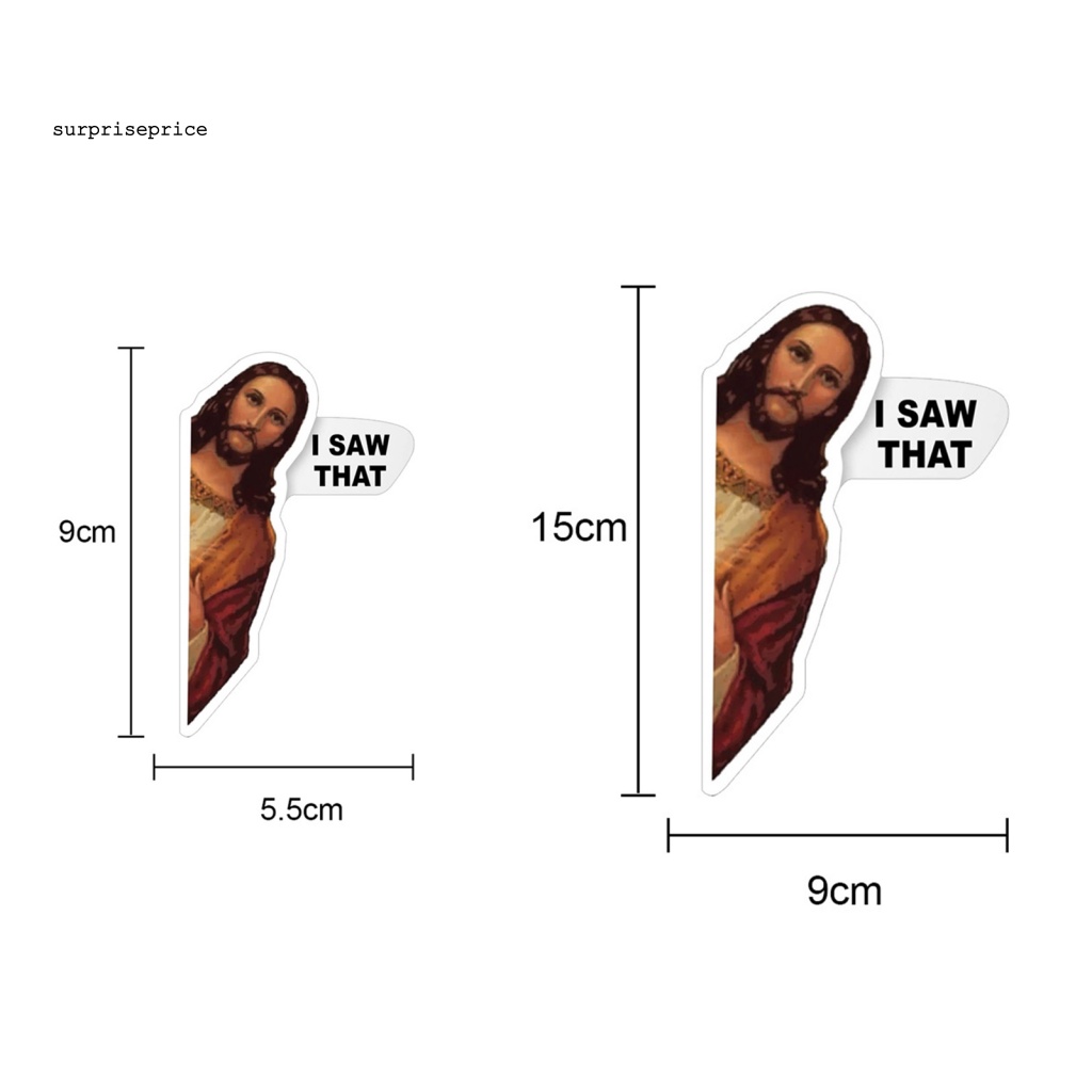 Set 10 Sticker Nhựa PVC Hình Chúa Jesus Trang Trí Máy Tính