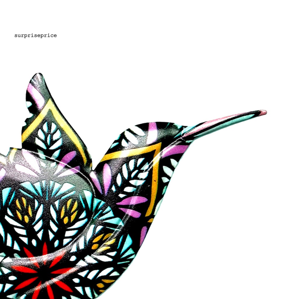 Phụ Kiện Treo Trang Trí Bằng Kim Loại Khắc Hình Chim Ruồi Trong Suốt