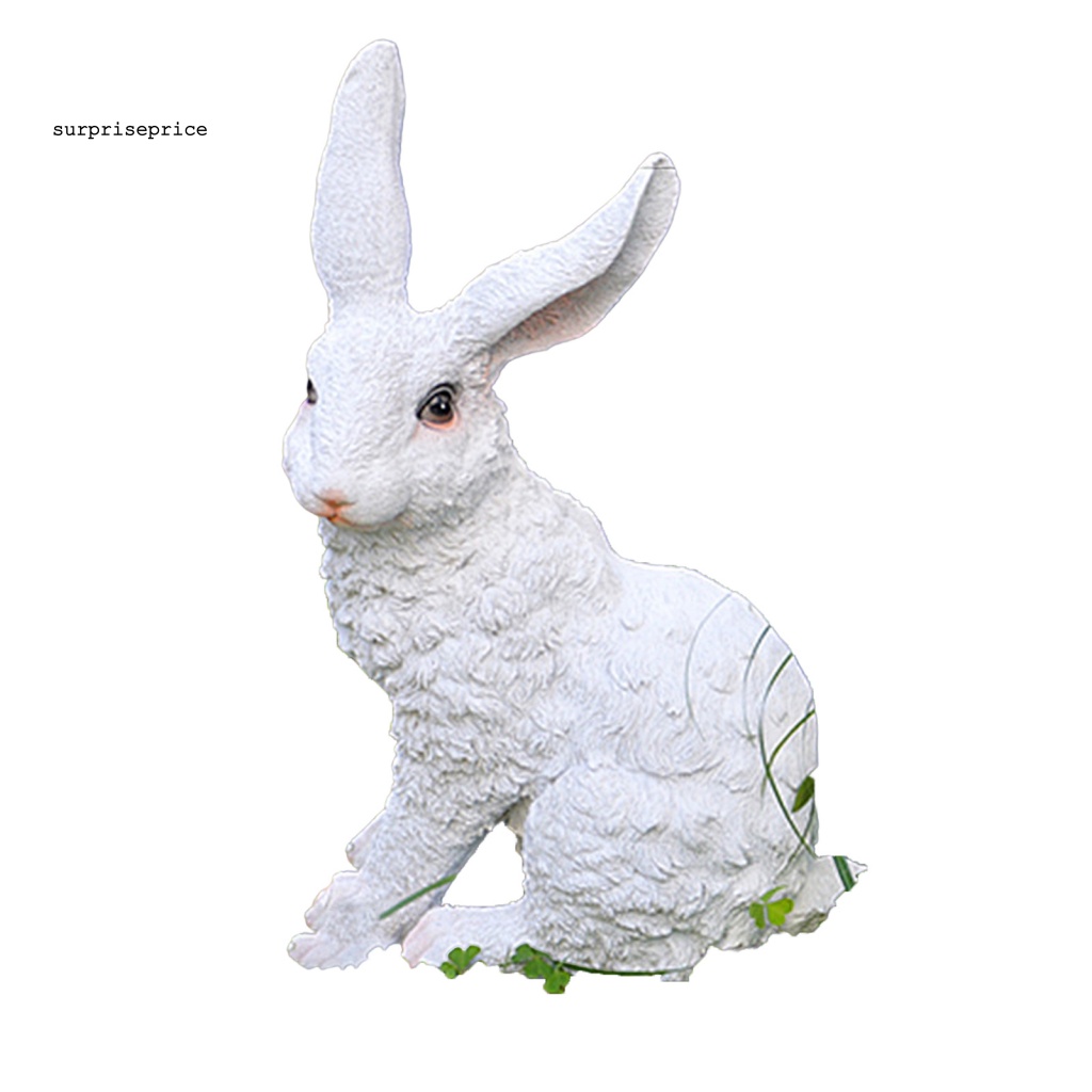 Đồ trang trí Thỏ Mini Bằng Nhựa Resin Chống Phai Màu Trang Trí Sân Vườn