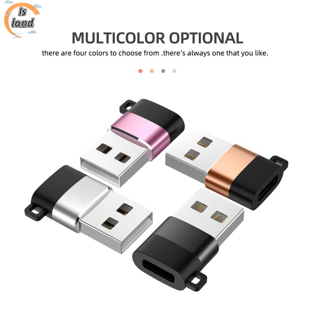 Đầu Chuyển Đổi Cổng Type-c Sang Usb 56k Có Dây Xích Chống Rối Tiện Dụng