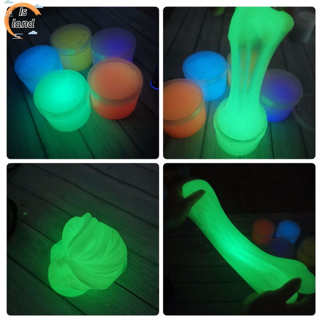 [IS] Đồ Chơi Slime Hạt Xốp Pha Lê Màu Trơn Phát Sáng Diy Cho Trẻ Em