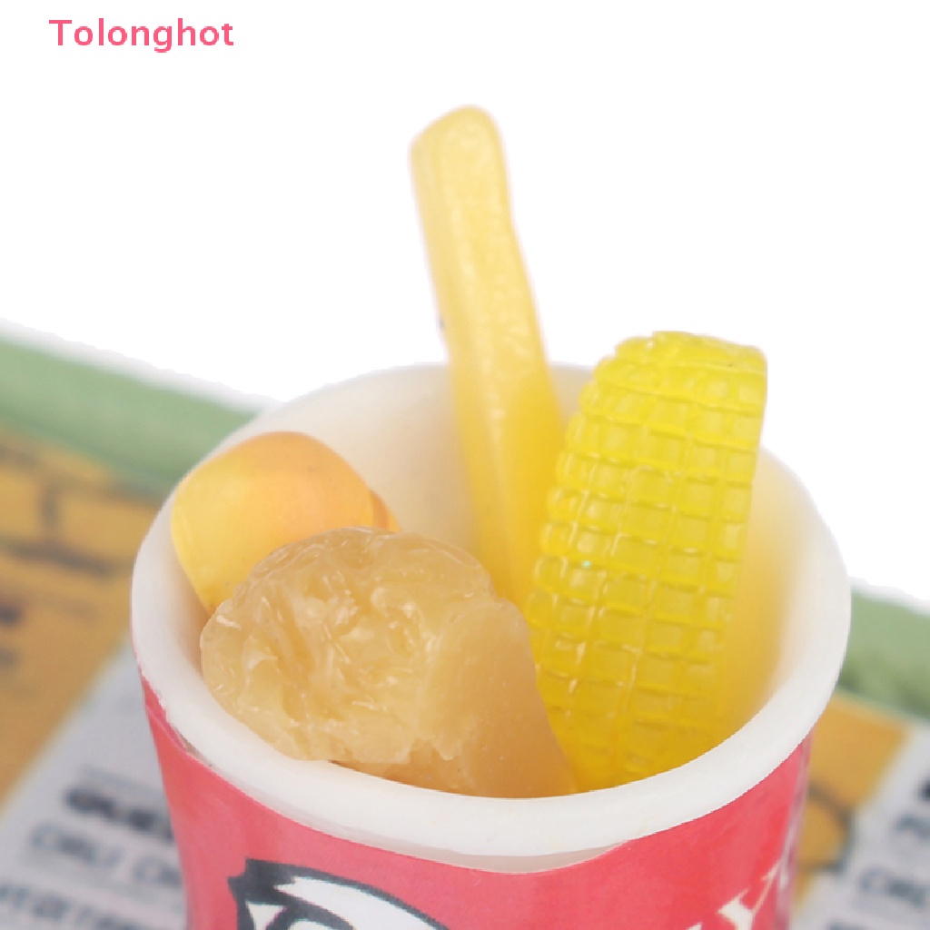 Bộ Mô Hình Xô Chiên Làm Bánh Hamburger Tỉ Lệ 1: 12 Trang Trí Nhà Búp Bê