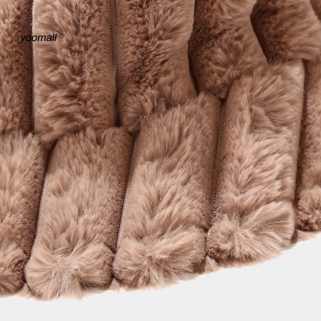 Mũ Tai Bèo Phủ Lông Họa Tiết Kẻ Sọc Phong Cách Vintage Thời Trang Mùa Đông