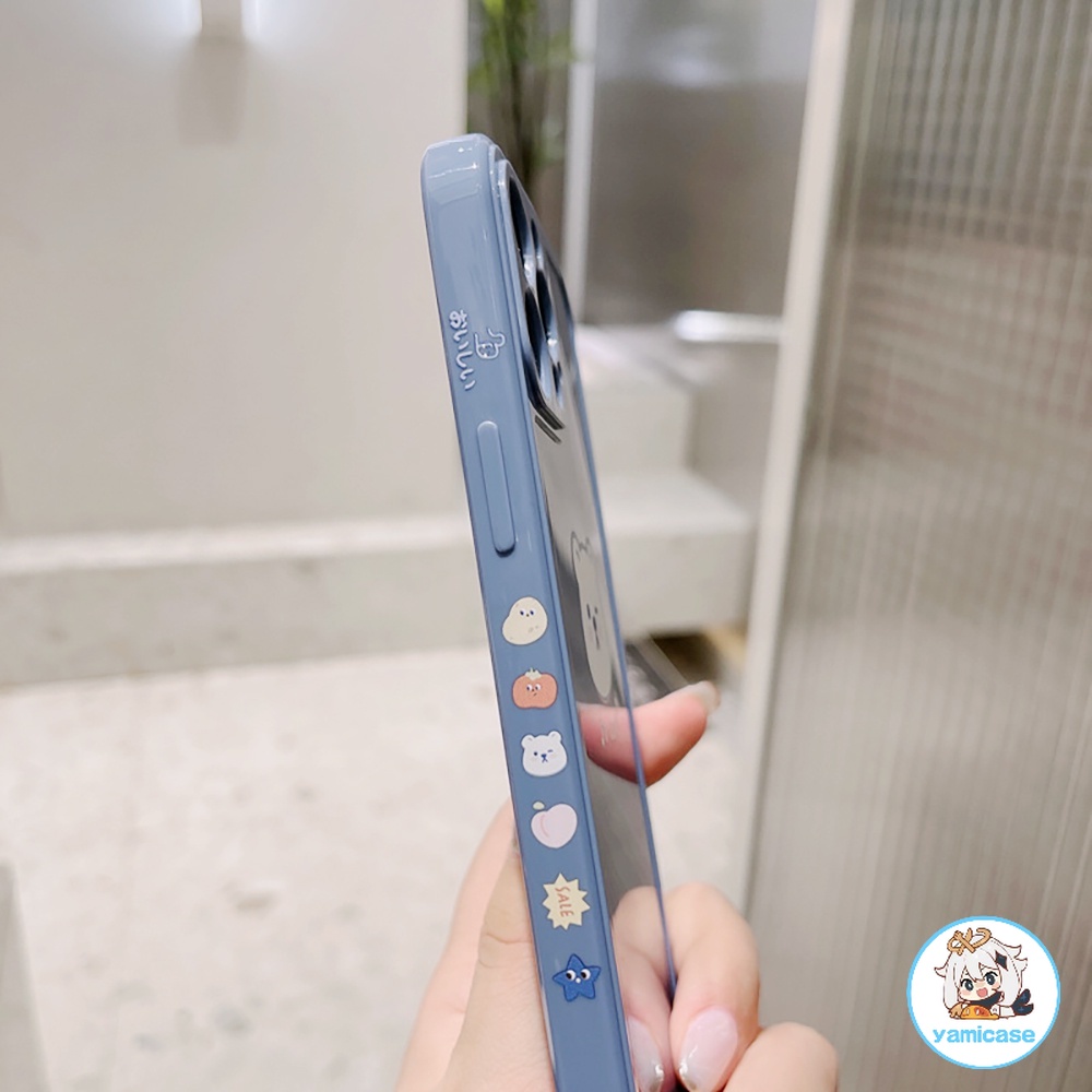 Ốp Điện Thoại Cho Iphone 11 14 Pro Max Bóng Chống Nước Màu Xanh Dương Đơn Giản Cho Iphone 7Plus 8Plus XS Max/11 Pro Max/12/12 Pro Max/13/13 Pro/13 Pro Max /14/14 Pro/14 Plus
